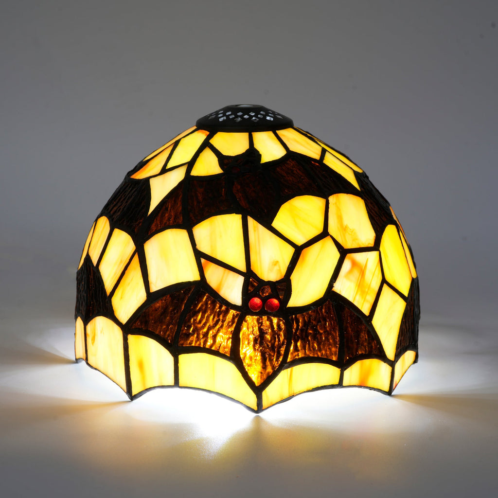 Tiffany Bats Amber Glass Lampshade