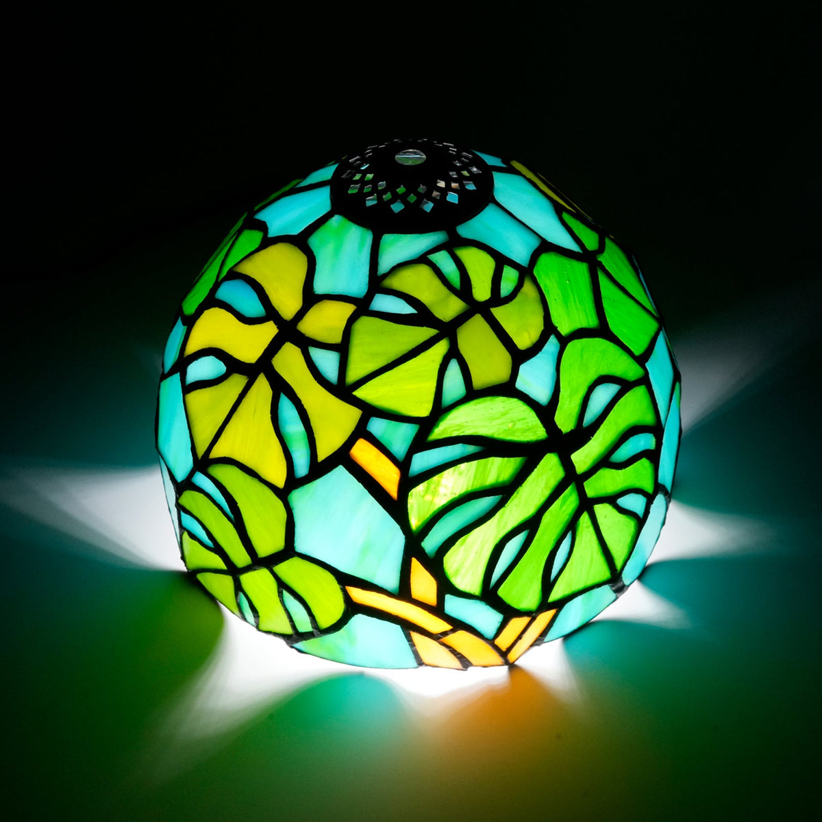 Tiffany Style Palm Tree Stained Glass Lampshade