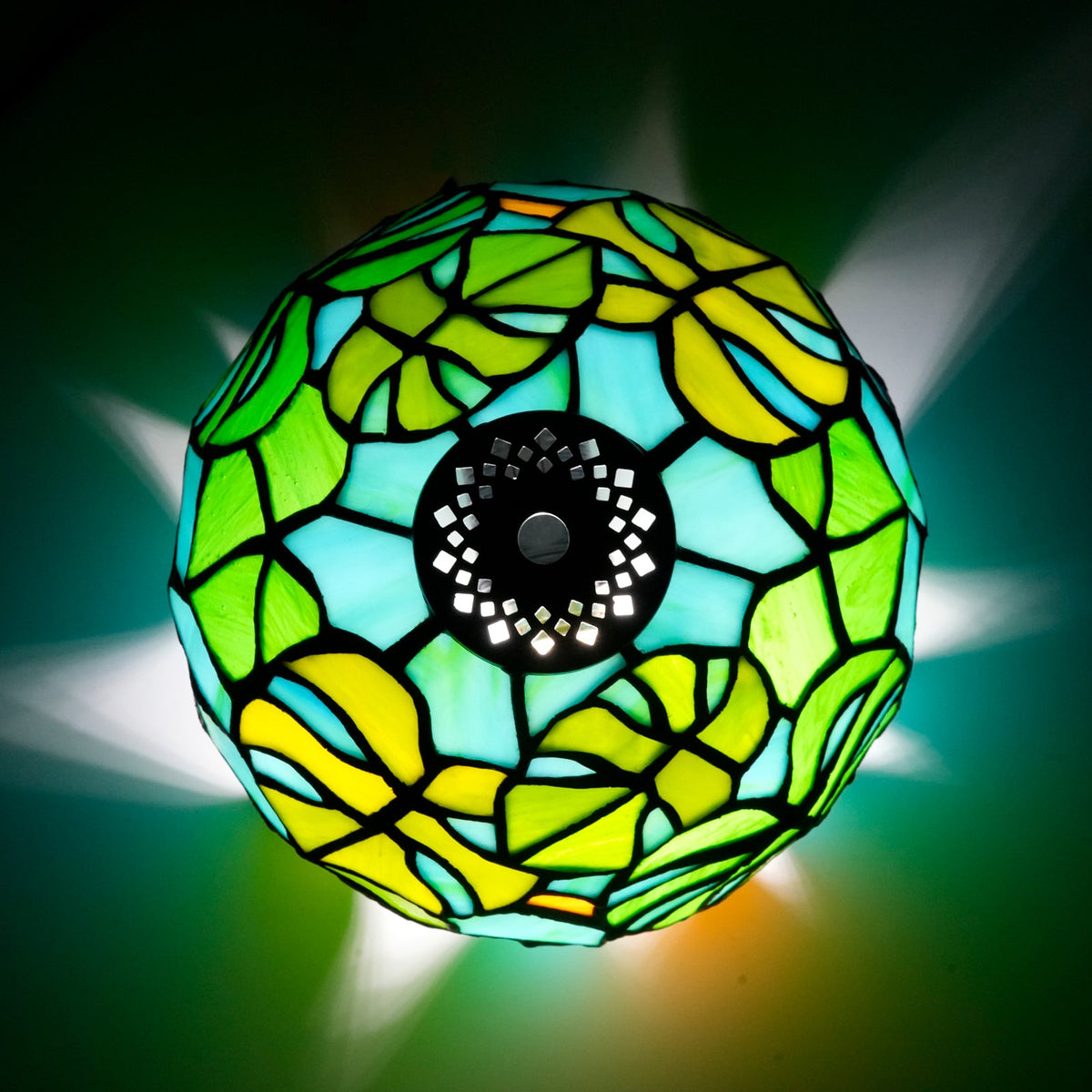 Tiffany Style Palm Tree Stained Glass Lampshade