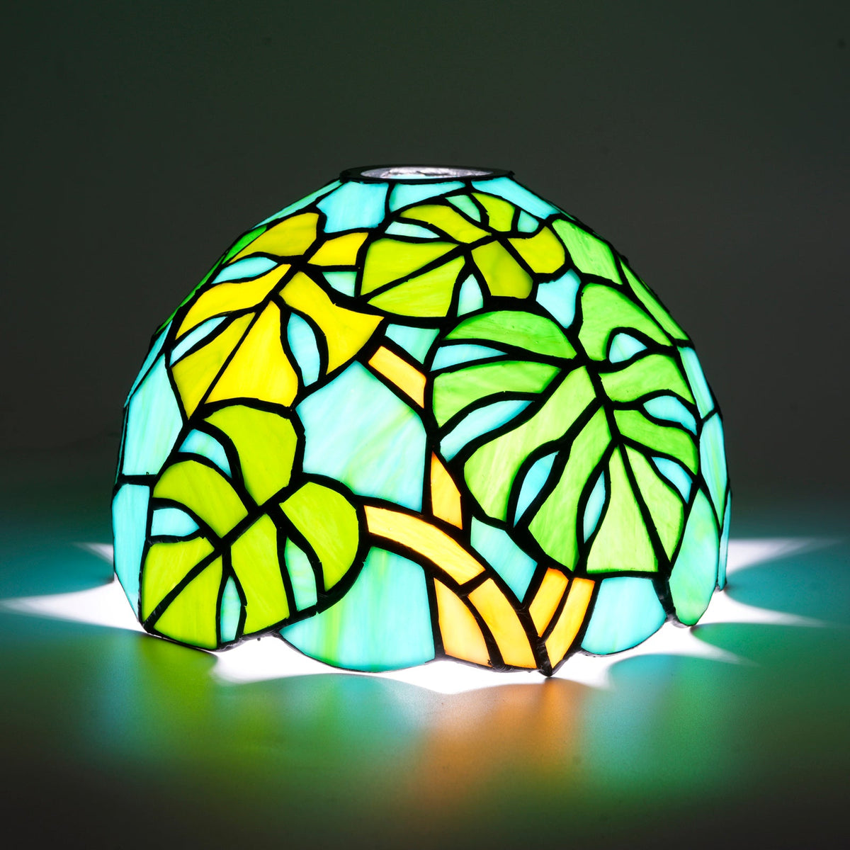 Tiffany Style Palm Tree Stained Glass Lampshade