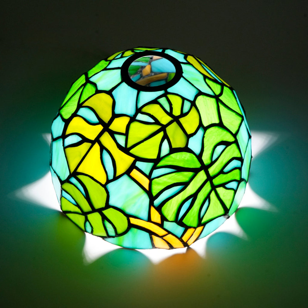 Tiffany Style Palm Tree Stained Glass Lampshade