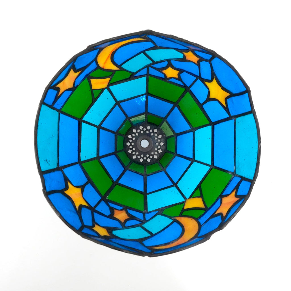 Tiffany Lampshade in Sky Blue Tinted Glass