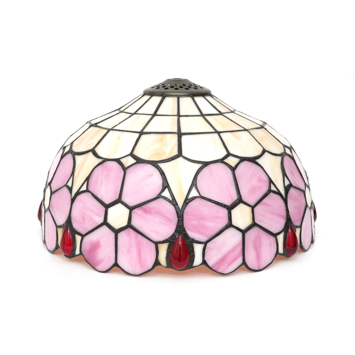 Tiffany-style tinted glass lampshade, 30 cm