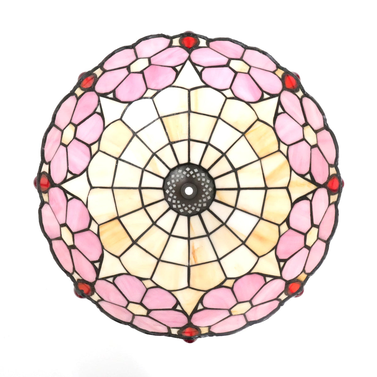 Tiffany-style tinted glass lampshade, 30 cm