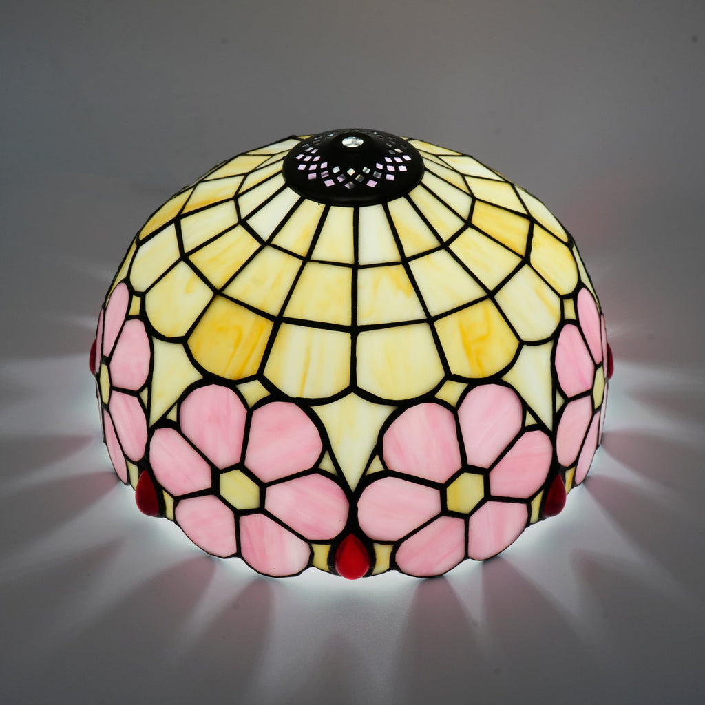 Tiffany-style tinted glass lampshade, 30 cm