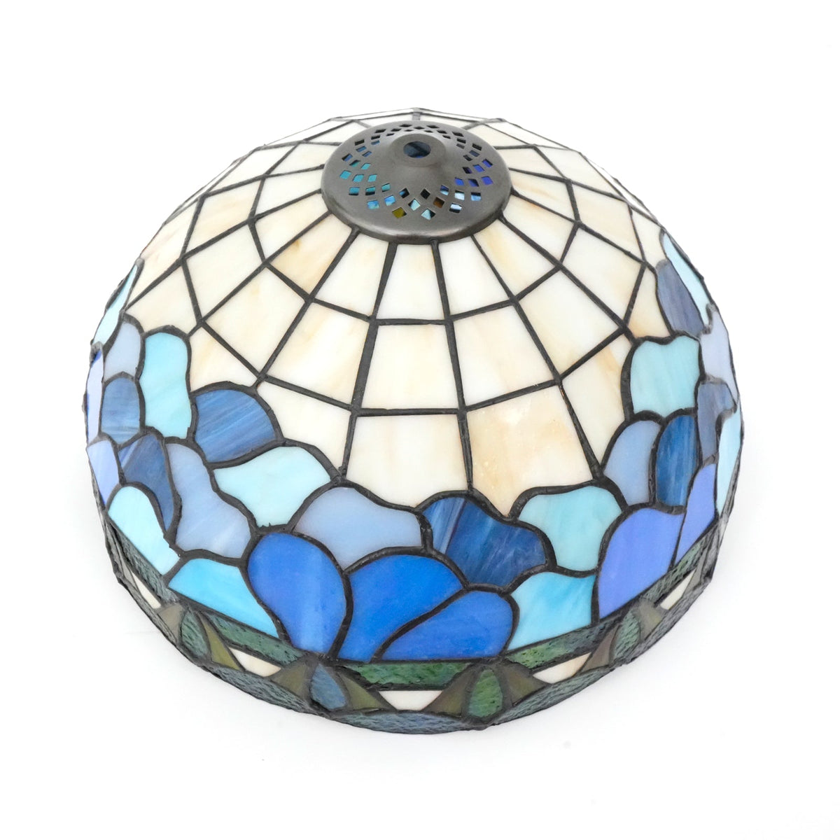 Blue and Green Tiffany Stained Glass Lampshade
