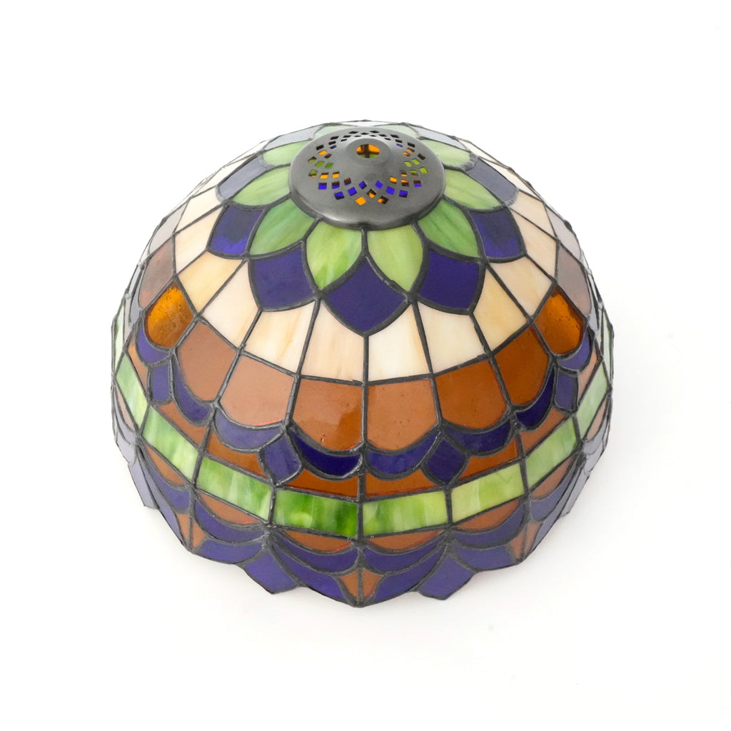 Multicolored Tiffany-Style Tinted Glass Lampshade
