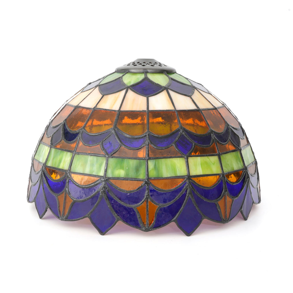 Multicolored Tiffany-Style Tinted Glass Lampshade