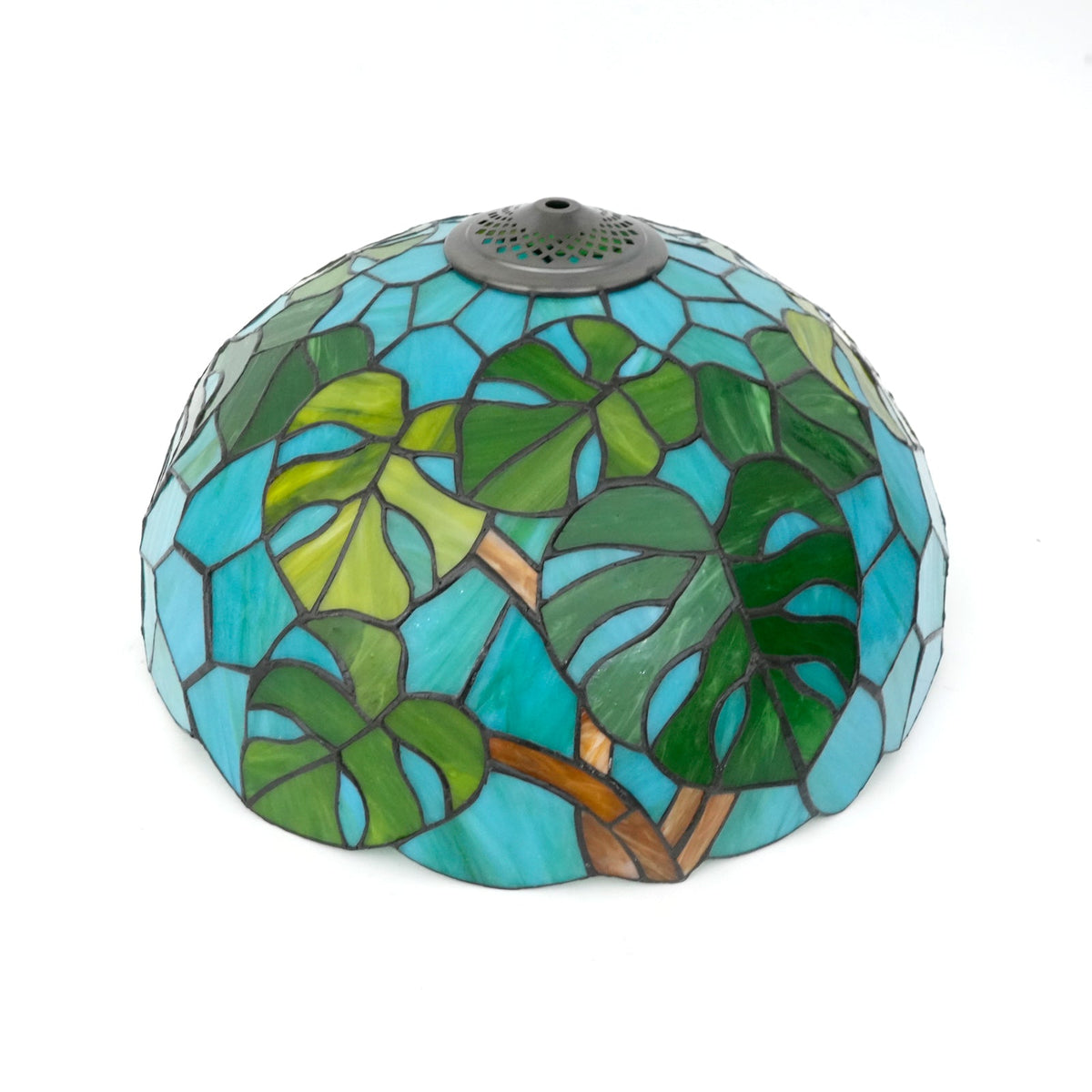 Tropical Tinted Glass Tiffany Dome Lampshade