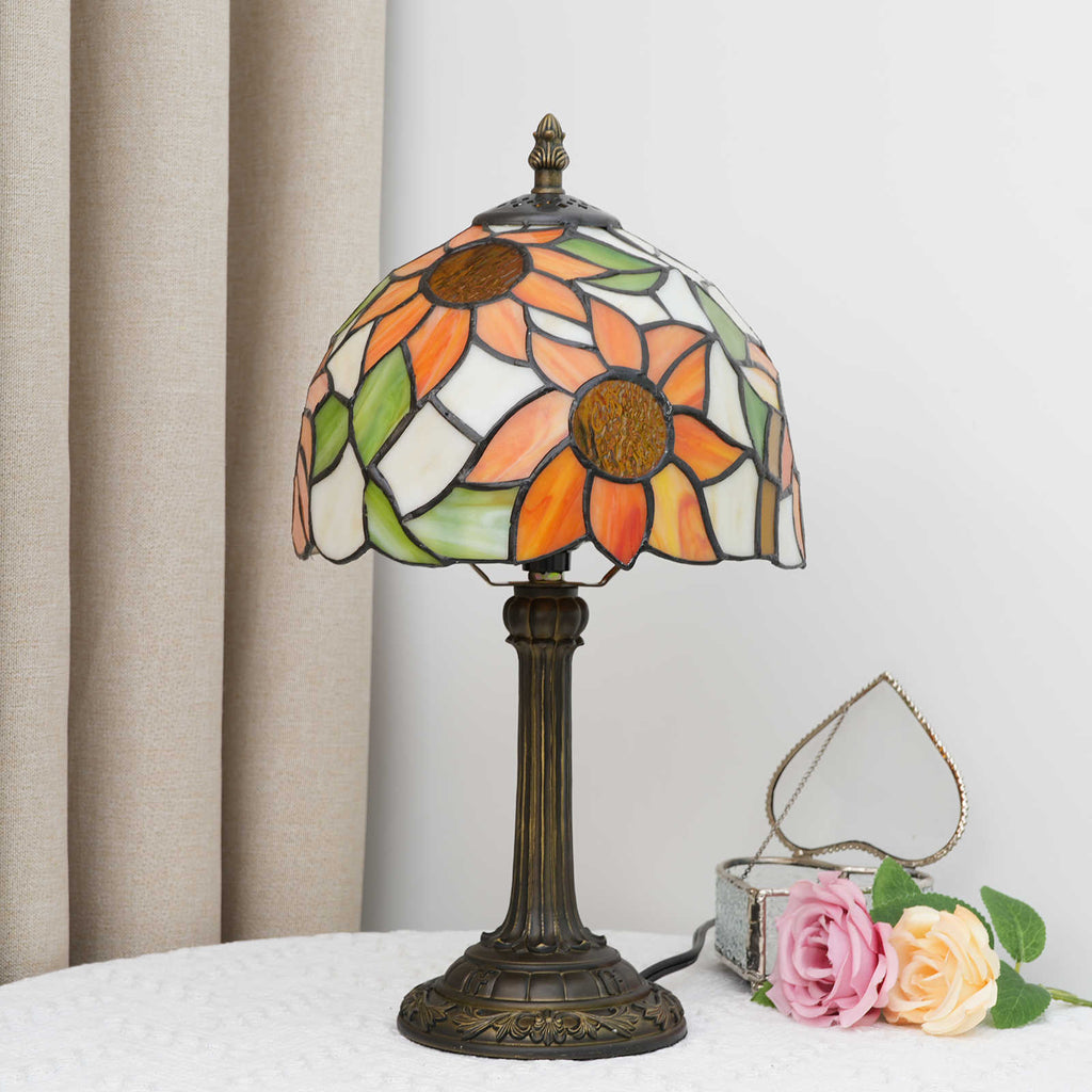 Sunflower Stained Glass Tiffany Style Table Lamp
