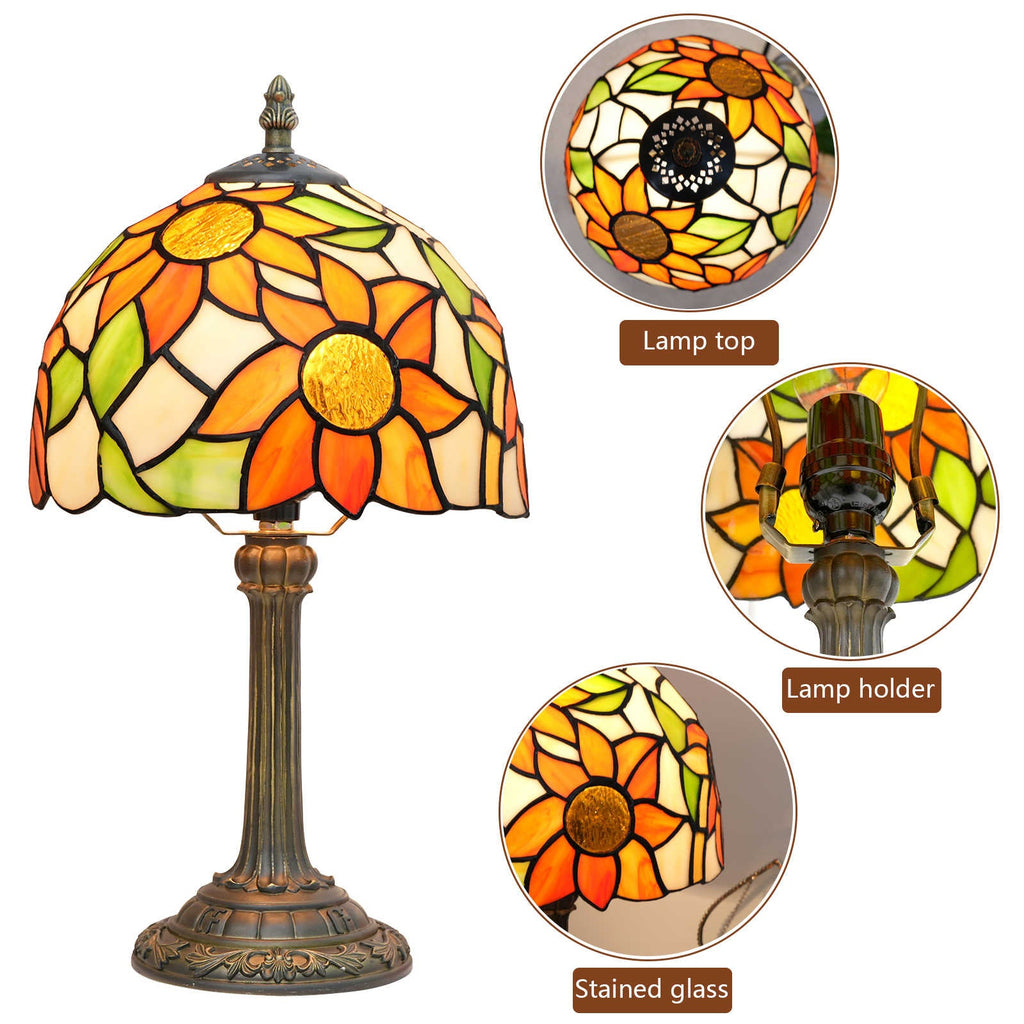 Sunflower Stained Glass Tiffany Style Table Lamp