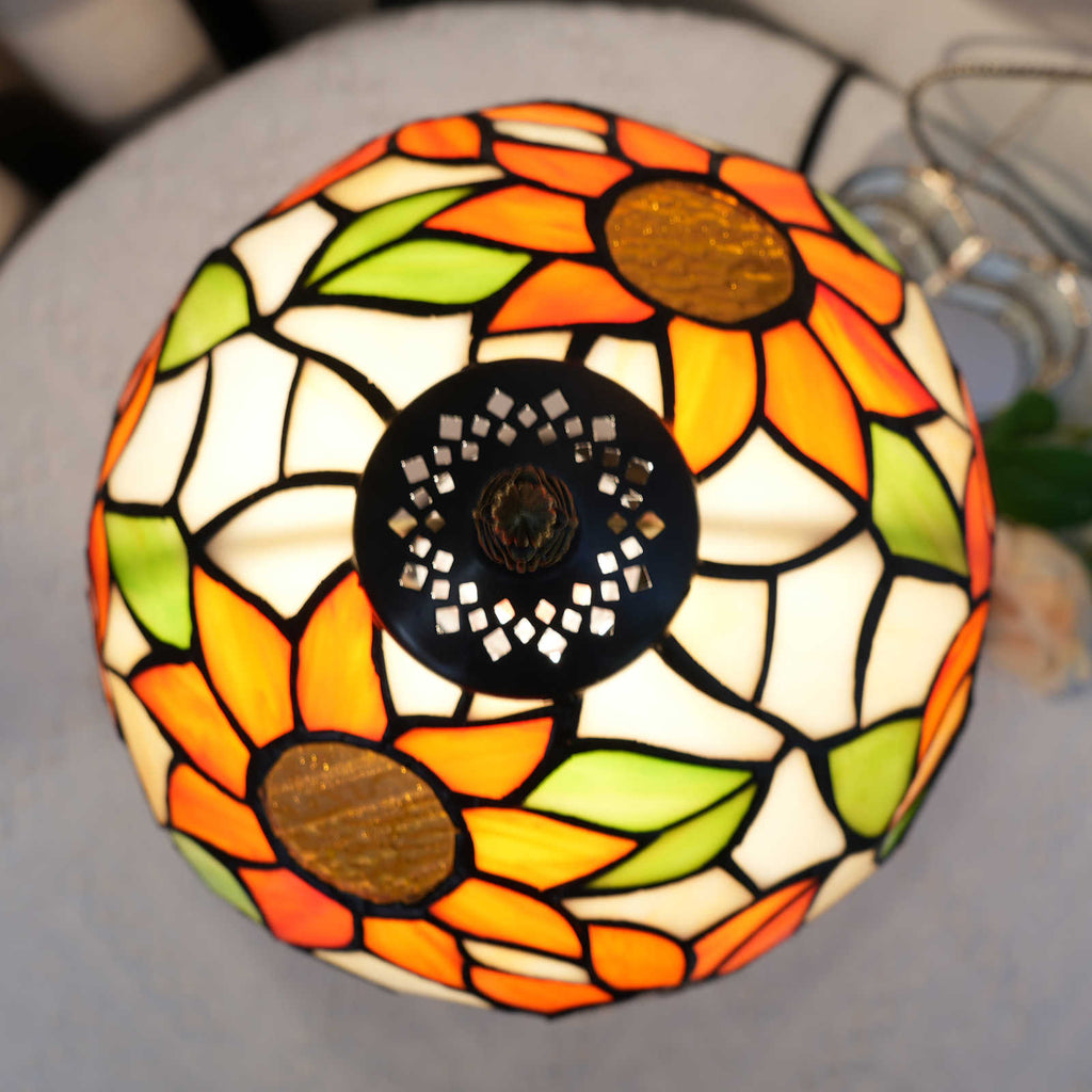 Sunflower Stained Glass Tiffany Style Table Lamp