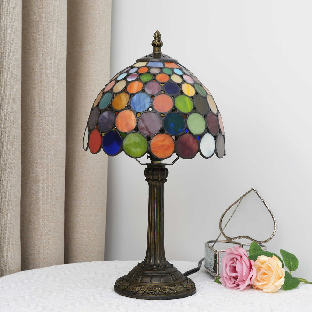 Tiffany Style Stained Glass Table Lamp, Multicolor