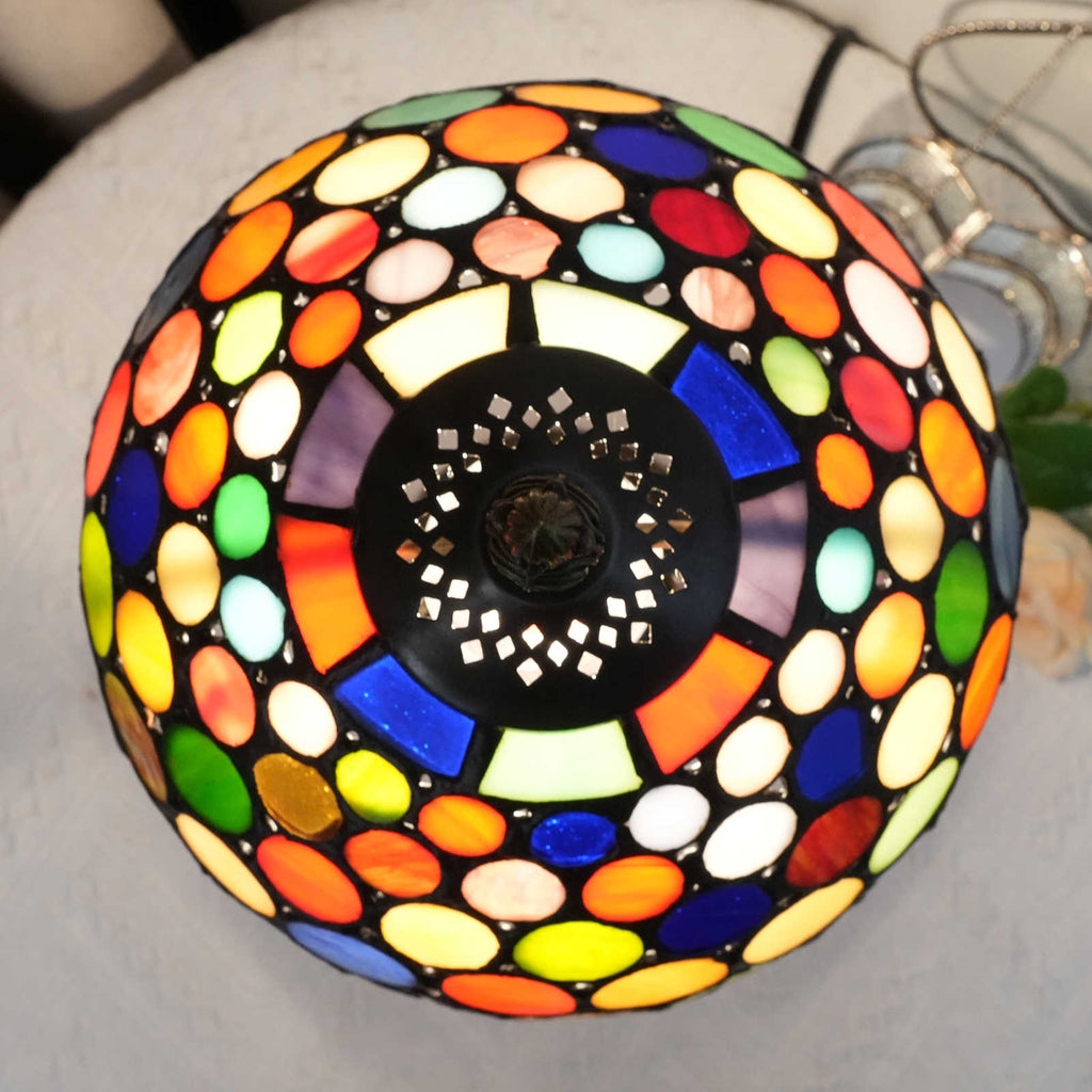 Tiffany Style Stained Glass Table Lamp, Multicolor