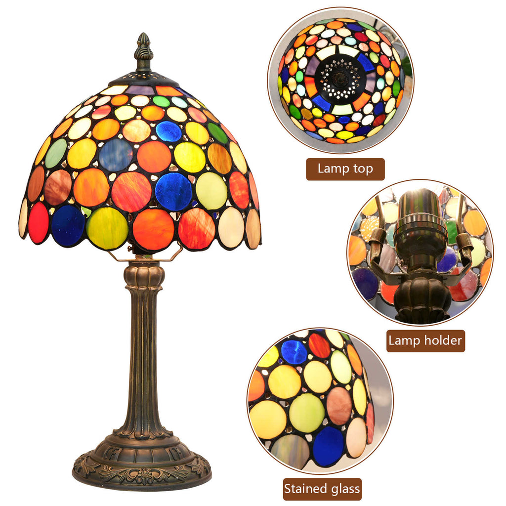 Tiffany Style Stained Glass Table Lamp, Multicolor