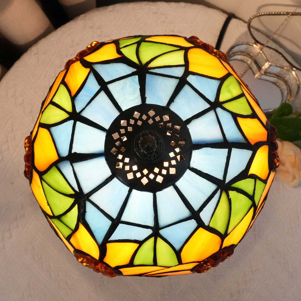Tiffany Table Lamp in Sunflower Tinted Glass