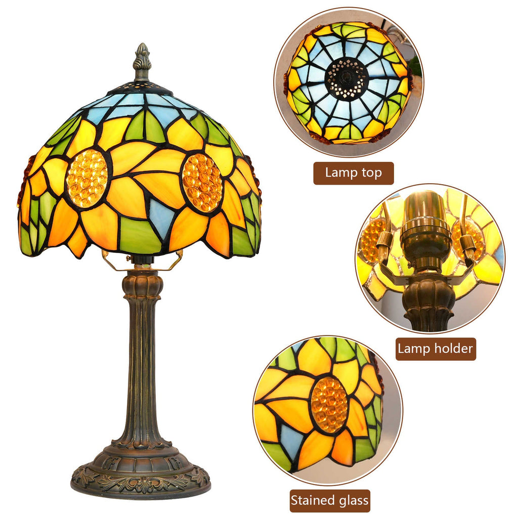 Tiffany Table Lamp in Sunflower Tinted Glass