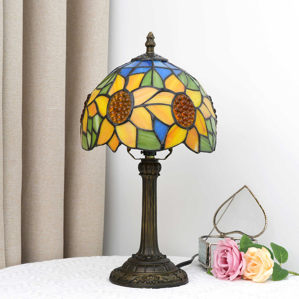 Tiffany Table Lamp in Sunflower Tinted Glass