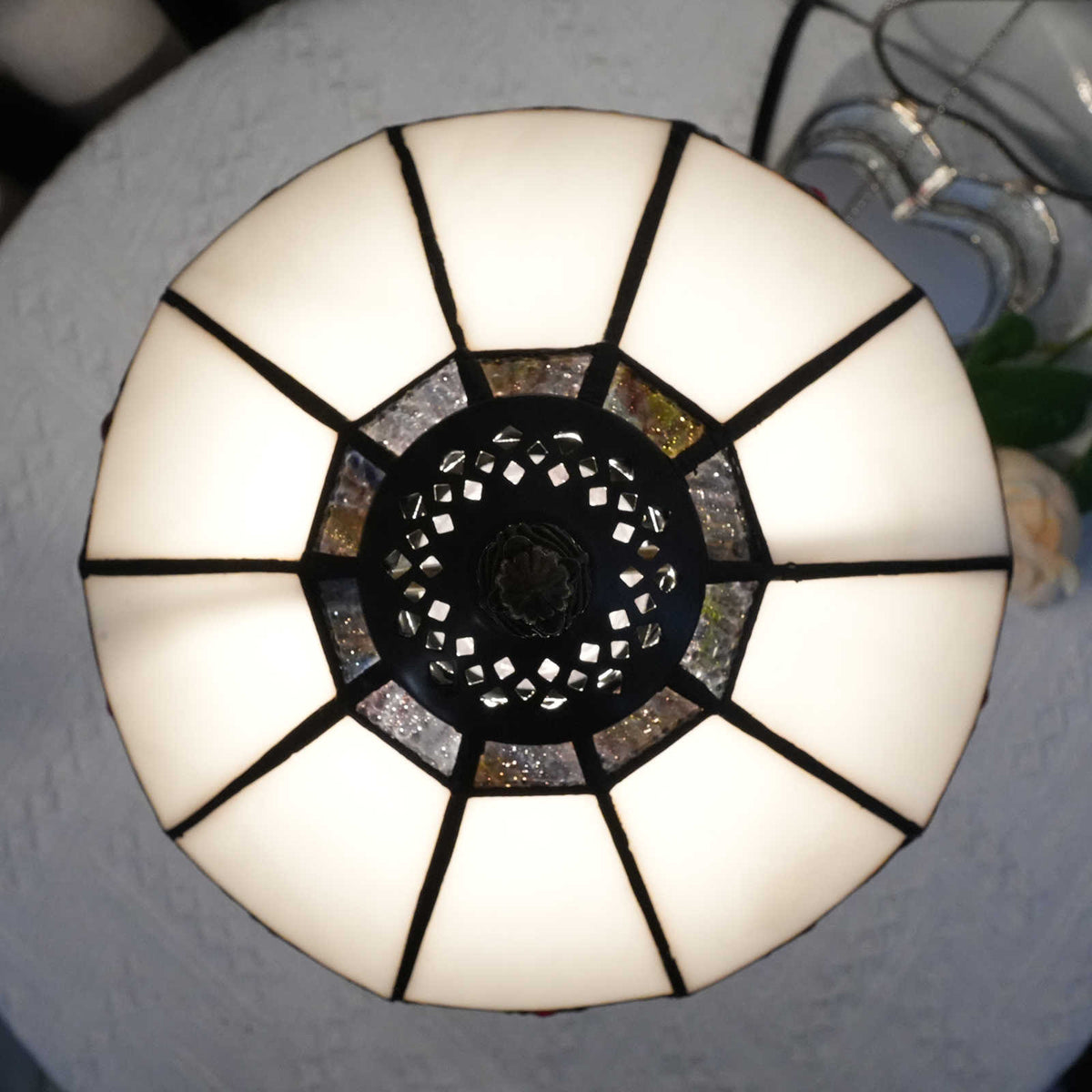Geometric Tiffany Style Stained Glass Table Lamp
