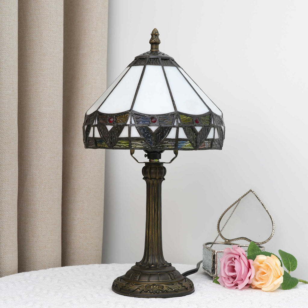 Geometric Tiffany Style Stained Glass Table Lamp
