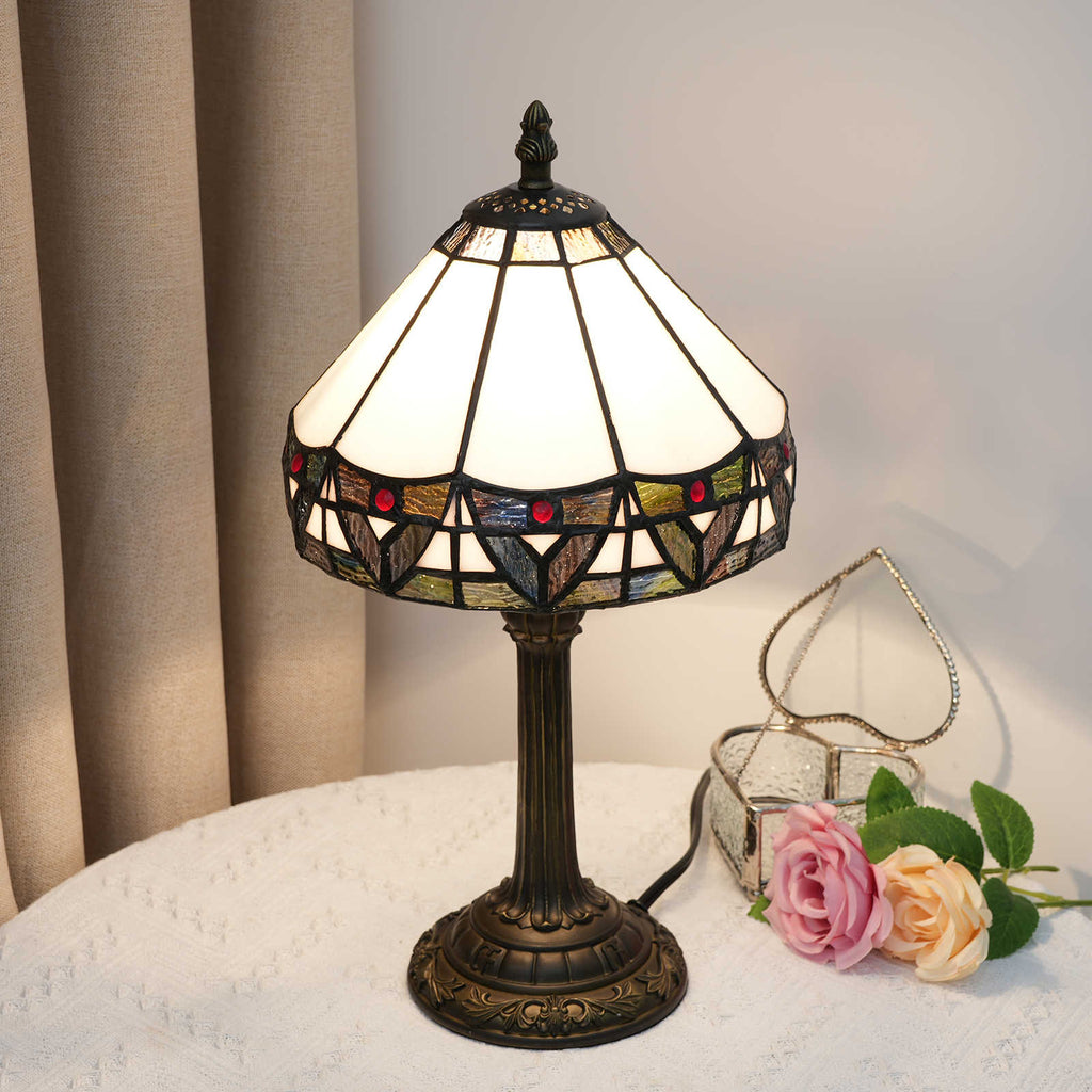 Geometric Tiffany Style Stained Glass Table Lamp