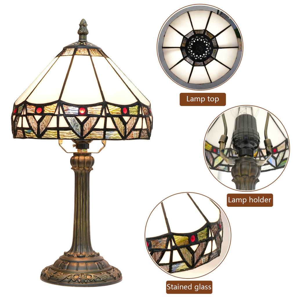 Geometric Tiffany Style Stained Glass Table Lamp