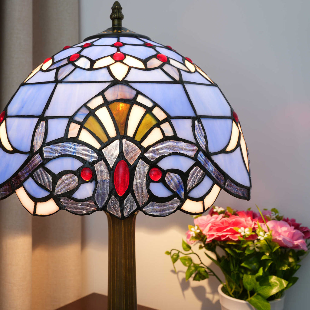 Tiffany Table Lamp in Lavender Tinted Glass