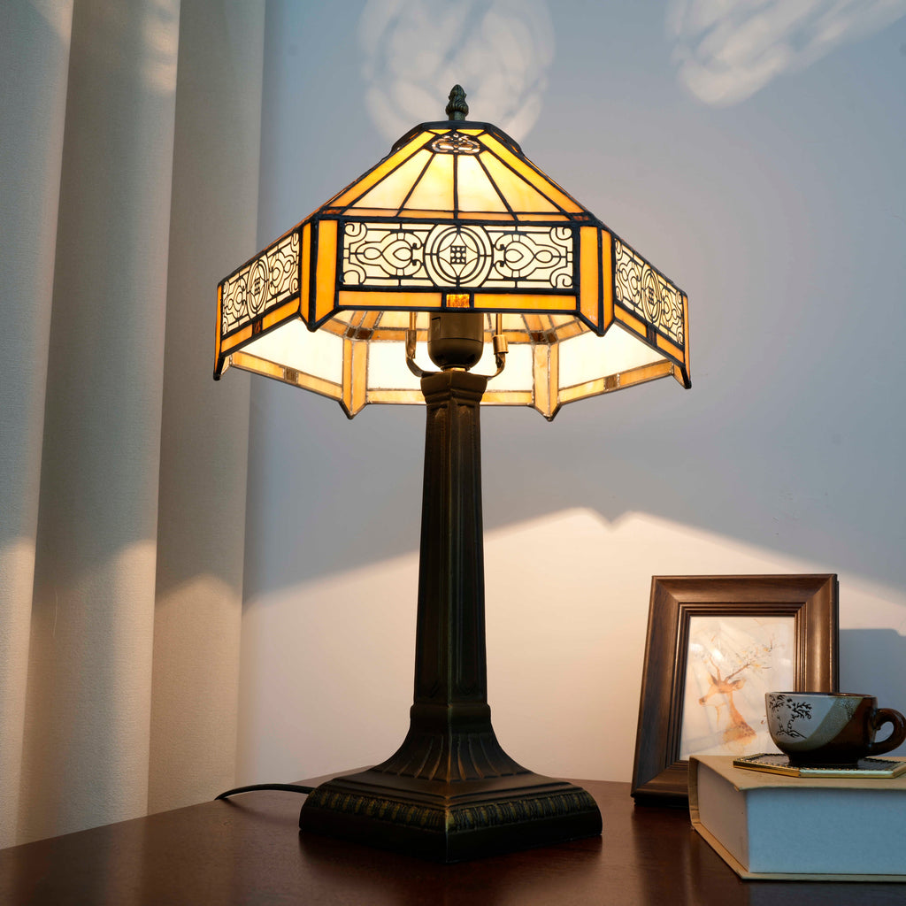 Tiffany Art Nouveau Style Table Lamp