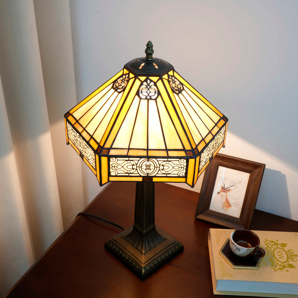 Tiffany Art Nouveau Style Table Lamp