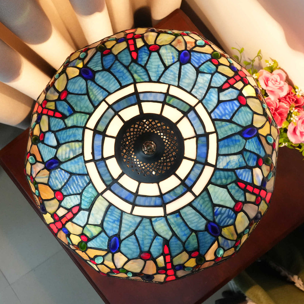 Dragonfly Stained Glass Tiffany Table Lamp