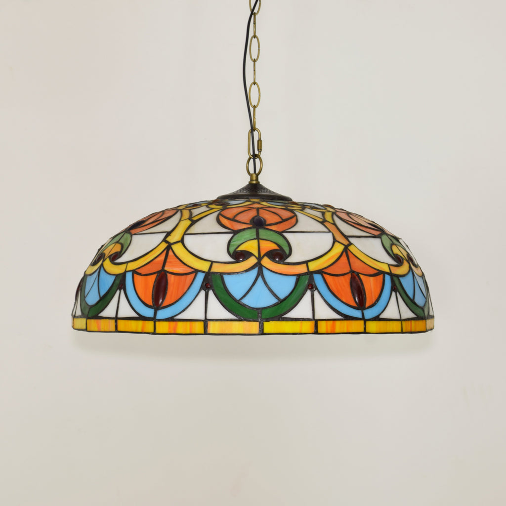 Colorful Tiffany Style Stained Glass Pendant Light