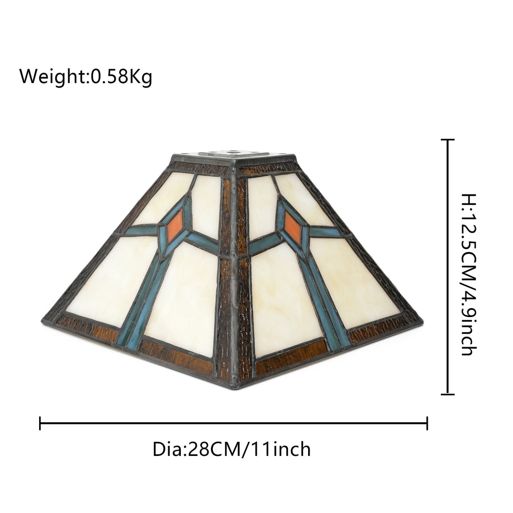 Geometric Tiffany Style Tinted Glass Lampshade