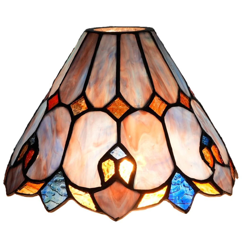 Geometric Tinted Glass Tiffany Lampshade