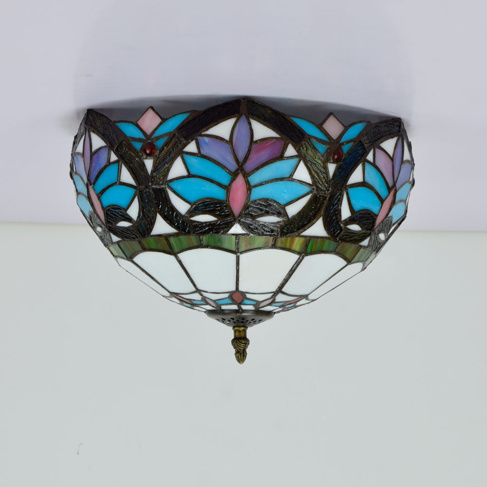 Multicolor Tiffany Stained Glass Ceiling Light