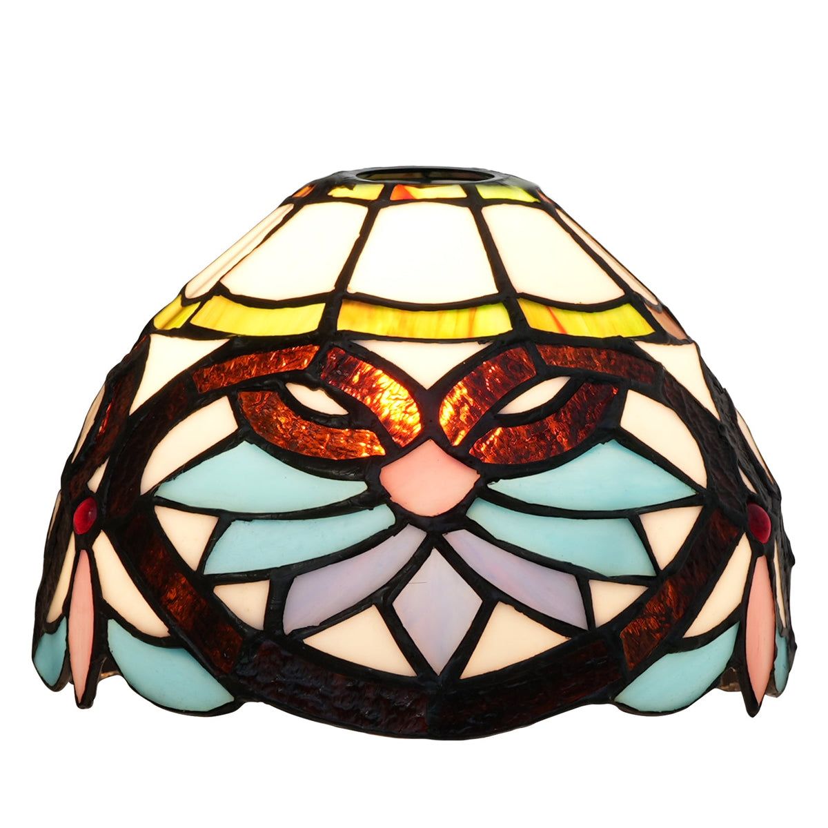 Multicolor Tiffany-Style Stained Glass Lampshade