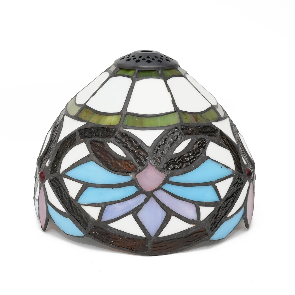 Multicolored Tinted Glass Lampshade in Tiffany Style