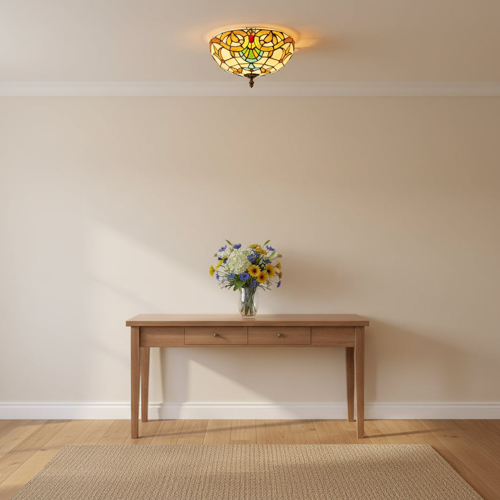 Multicolor Tiffany Stained Glass Ceiling Light