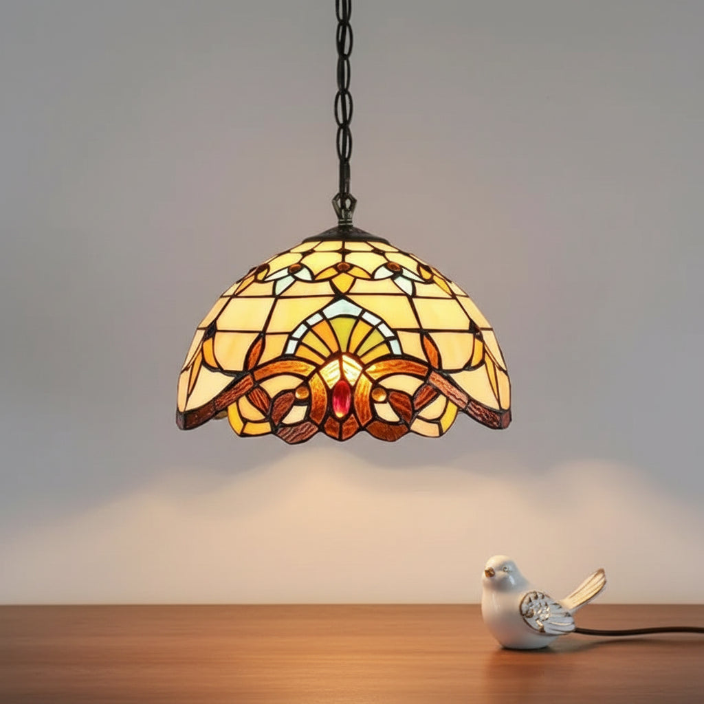 Tiffany Style Stained Glass Hanging Decoration Ø30cm
