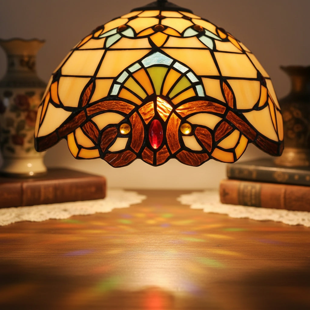 Tiffany Style Stained Glass Hanging Decoration Ø30cm