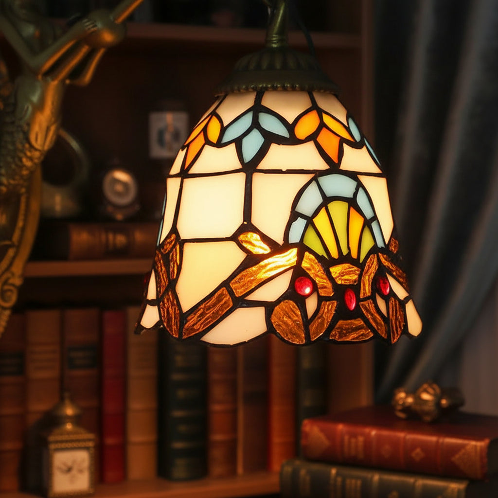Mermaid Wall Sconce in Antique Bronze and Tinted Glass