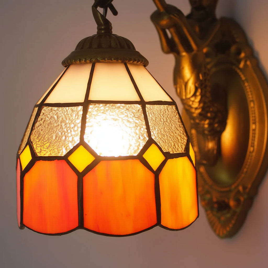 Tiffany Style Mermaid Wall Sconce with Bronze Finish