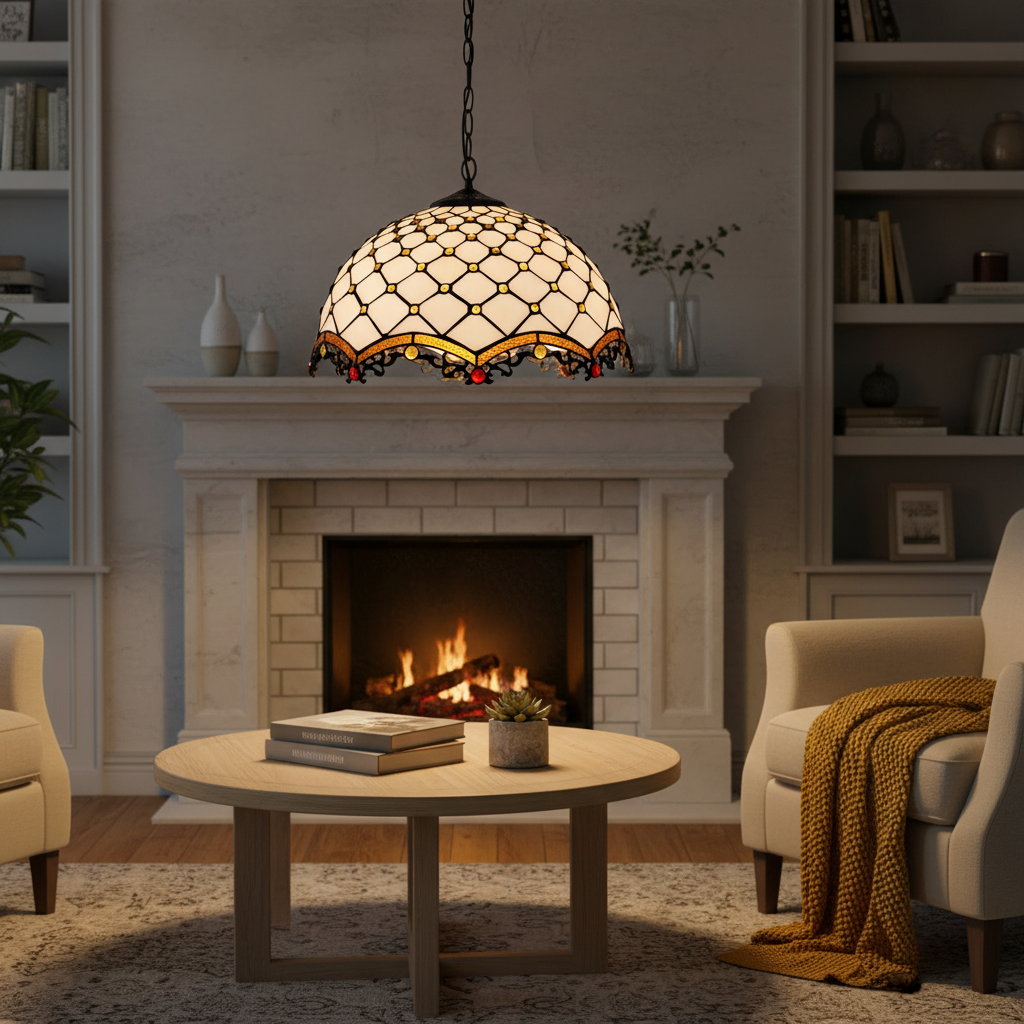 Tiffany-style Imperial Style Glass Lampshade