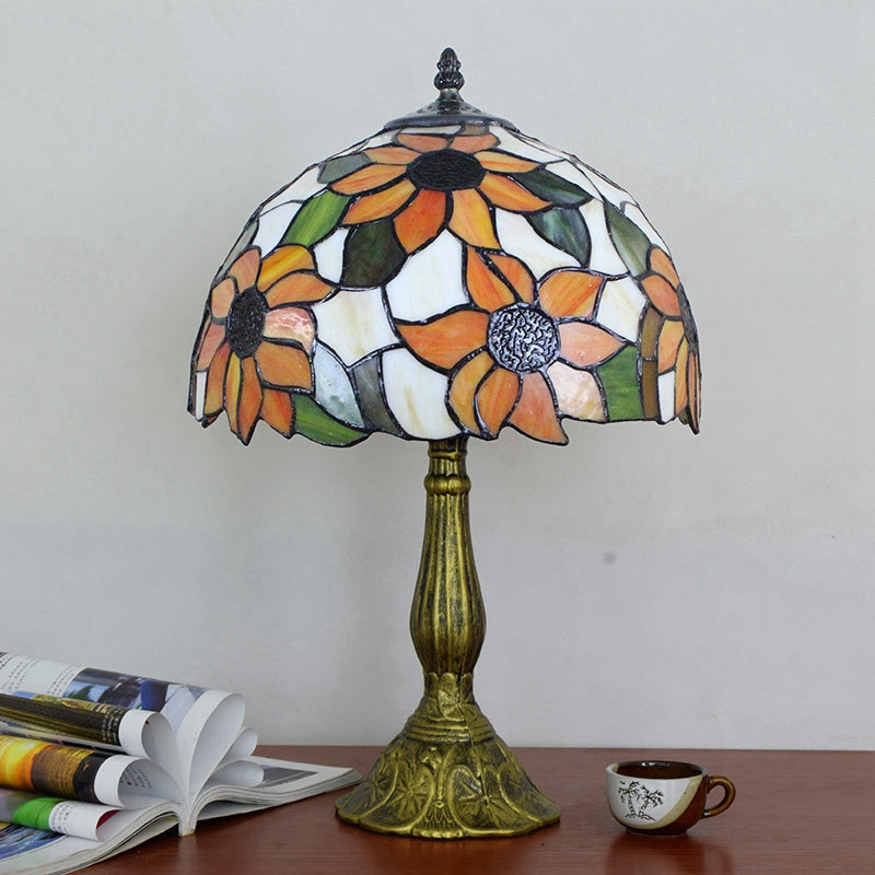 Sunflower Tiffany Style Stained Glass Table Lamp
