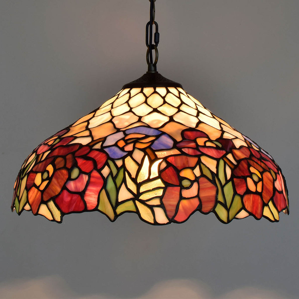 Tiffany Floral Stained Glass Hanging Decoration