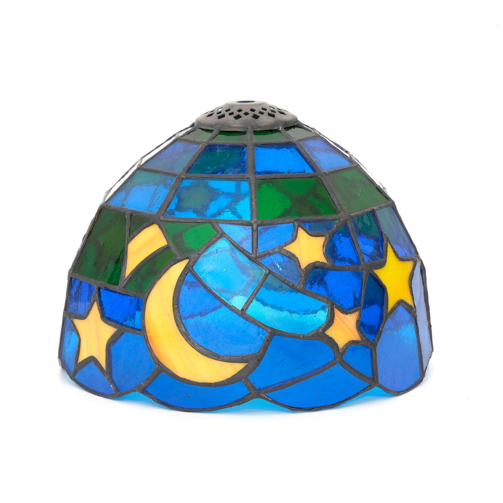 Tiffany Lampshade in Sky Blue Tinted Glass