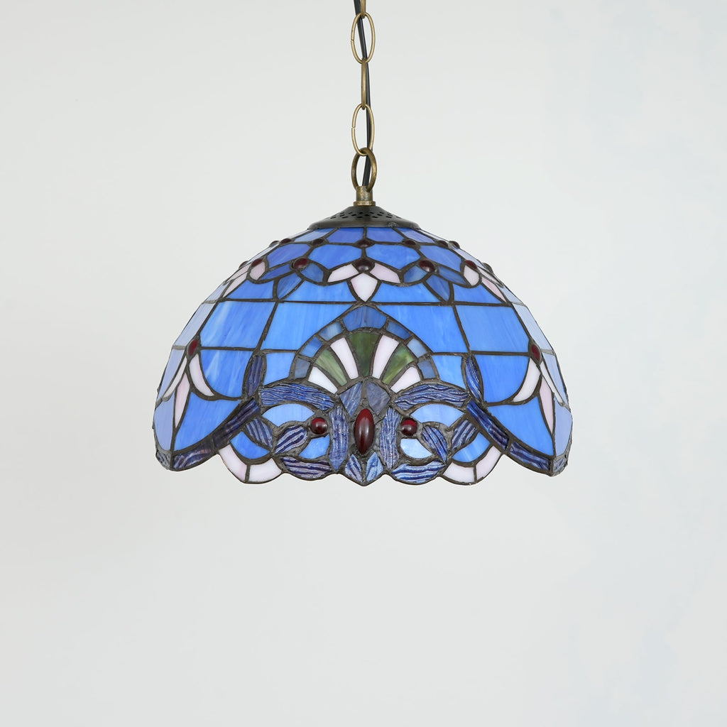 Tiffany Purple Stained Glass Pendant Light