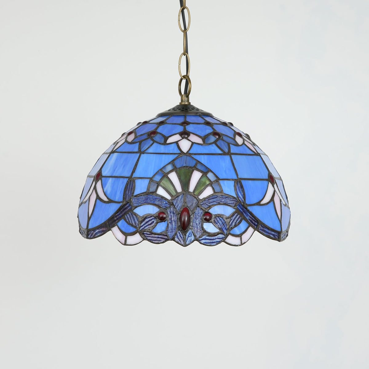 Tiffany Purple Stained Glass Pendant Light