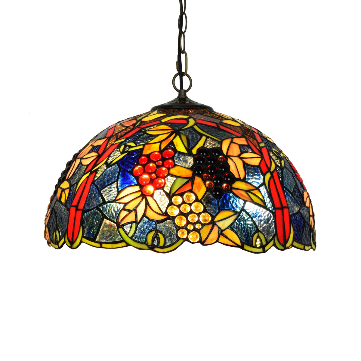 Tiffany Stained Glass Grape Pendant Light