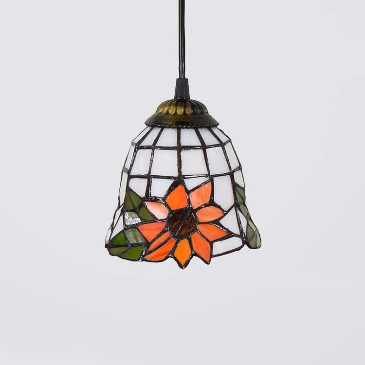 Tiffany Stained Glass Sunflower Pendant Light