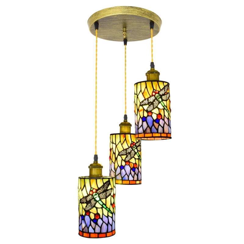 Tiffany Style Dragonfly Stained Glass Hanging Decoration